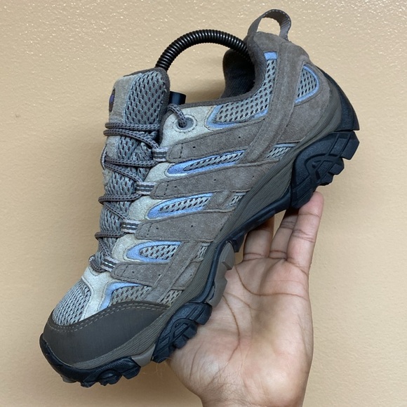 Merrell Moab 2 Falcon Vent Hiking Sneakers “Gray Light Blue” - Picture 9 of 16